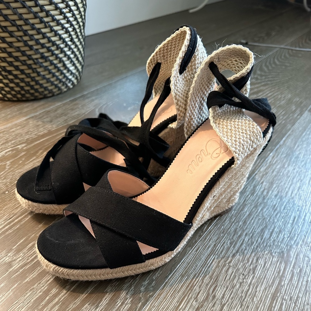 Jcrew espadrille wedge sandal size 9